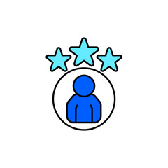 Icon a customer experience, isolated against a clean background.