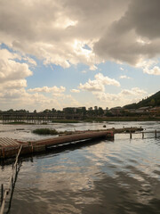 Fototapeta premium view of river in arashiyama, kyoto 