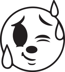 Vintage Cartoon Character Faces Collection – Retro Comic Style Expressions from 1920s–60s in Black and White Vector