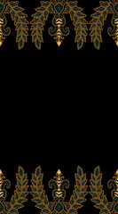 black top and bottom border background design