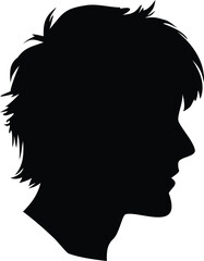 Boy Head Silhouette Design