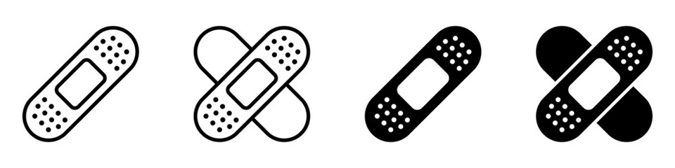 Plaster or band aid Icon. Medical patch icons collection.