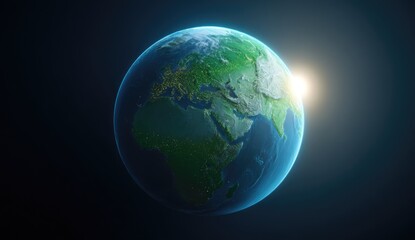 Fototapeta premium Earth globe, detailed view of Eurasia