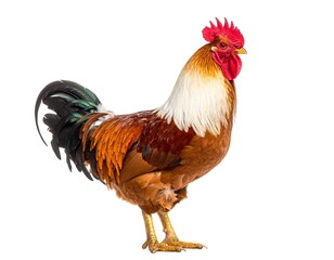 Fototapeta premium Rooster profile, standing alert