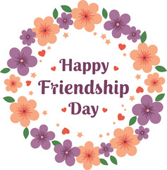 "Happy Friendship Day | Beautiful Floral Wreath & Friendship Celebration"