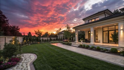 Luxury Home at Sunset