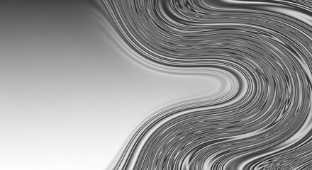 Abstract black and white metallic swirl pattern.
Monochrome metallic swirl abstract pattern with smooth curved lines, elegant modern texture for backgrounds.
