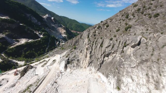 Mable Caves With A Natural Surrounding In Carrara, Italy
