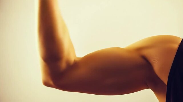 Arm flexing exercise sequence slow motion