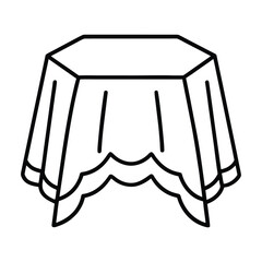 A detailed tablecloth pattern on white background