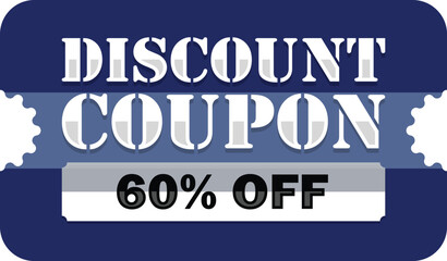 60% Off Coupon – Bold Blue Savings Alert