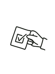 doodle illustration of voting process