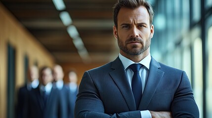 Business Manager Selecting Leader and Building a Successful Team 