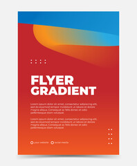 Gradient shapes for poster flyer design template