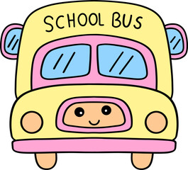 "Hand-drawn school clipart elements featuring cute and colorful educational icons, including books, pencils, chalkboards, backpacks, rulers, and more. Perfect for teachers, students, and educational p