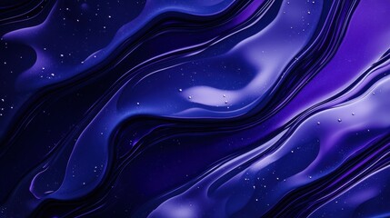 Fototapeta premium Abstract purple fluid waves with shimmering stars