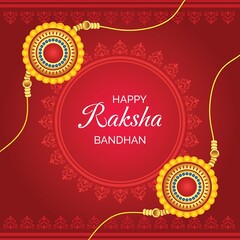 Happy Rakshabandhan celebration greetings Card invitation Bagruand Rakhi 