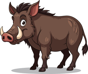 Fototapeta premium A simple black silhouette vector icon of a farm animal head, isolated on a white background, in a cartoon illustration style