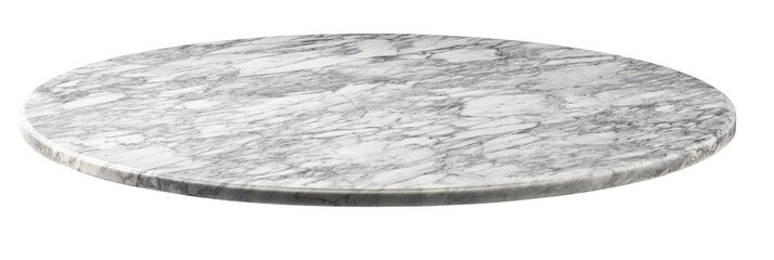Oval, light gray marble table top