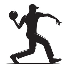 Bowling Player Silhouette