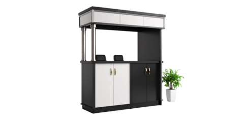 Triple isolated window boxes for safe business computer vector illustration