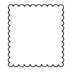 Hand-drawn black and white doodle frame in a playful, decorative style. Ideal for worksheets, posters, digital scrapbooking, journal pages, and creative design projects.