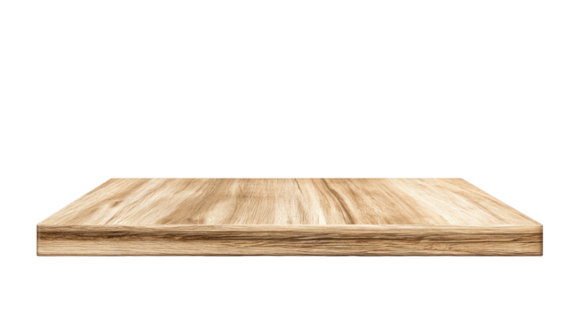 Light brown wooden tabletop, rectangular, simple