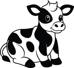 Cute Cartoon Calf