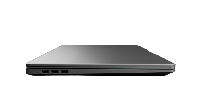 Sleek laptop design on a minimalist workspace table