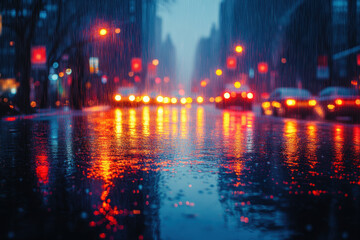 Raindrops glisten on a windowpane against a dark night sky in a HD wallpaper.