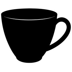 Black Coffee Mug Silhouette