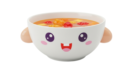 Isolated Soup Bowl Cartoon