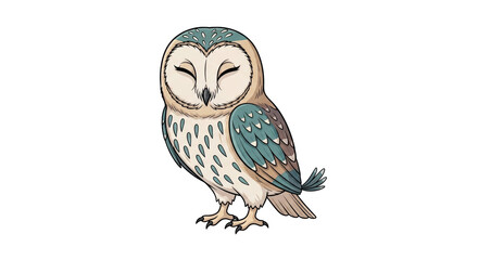 Isolated Peaceful Owl