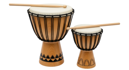 Isolated Djembe Drums