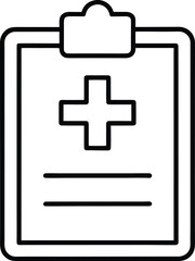 Obraz premium Medical clipboard with plus sign icon isolated on transparent background