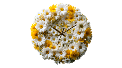 chamomile flowers on white background