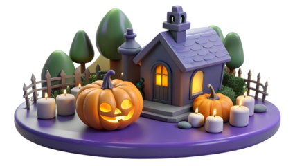 halloween pumpkin house