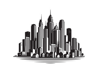 city skyline vector illustration silhouette