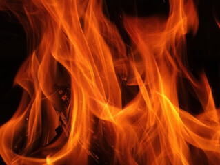 Fototapeta premium Burning Inferno Texture with Fiery Orange Flames
