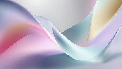 Abstract, flowing, pastel shapes. Soft, blended colors create a smooth, dynamic design