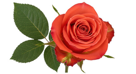 Fototapeta premium Isolated Orange Rose Blossom