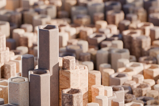 3d hexagonal geometric pattern background with abstract structure