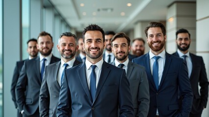 Fototapeta premium Group of businessmen in Dubai 