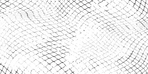 Steel wire chain link fence seamless pattern. Metal lattice with rhombus, diamond shape silhouette. Grid fence background.