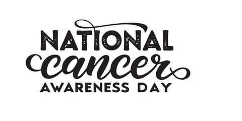 Obraz premium Bold Statement for National Cancer Awareness Day Inspiring Hope and Promoting Early Detection Awareness