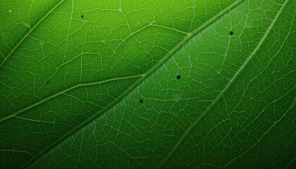 Obraz premium Macro Photograph of a Green Leaf Texture