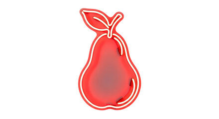 Isolated Red Pear Sign
