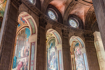 Fototapeta premium Saint-sulpice church, central nave, Paris, France