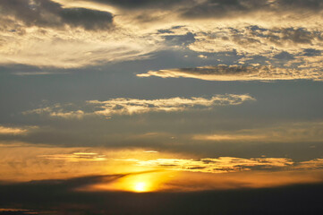 sunset in the clouds