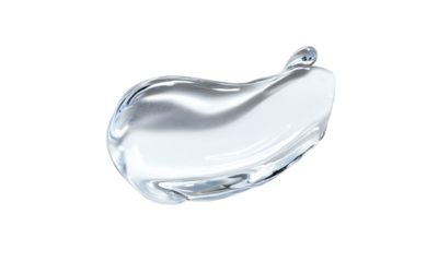 transparent gel smear on a transparent background	